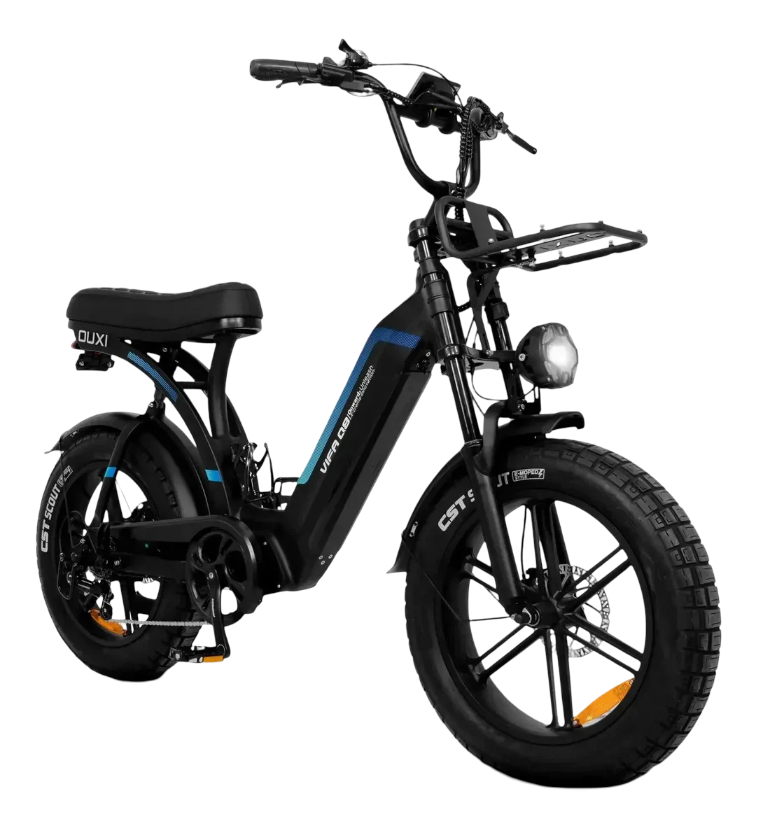 Bicicleta Elétrica Ouxi Q8 1000W de quadro aberto