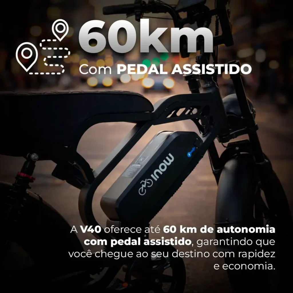 Bicicleta Elétrica Inow V40 Pro Lançamento 2026 1000w Nfc autonomia de até 60 KM
