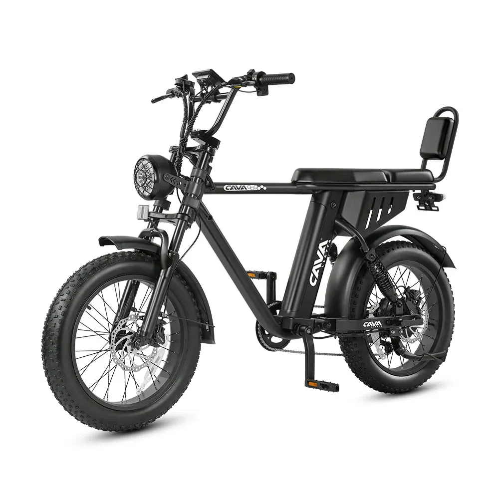 Vista lateral completa da bicicleta elétrica Cavalletta AE8 1000W com freios hidráulicos.